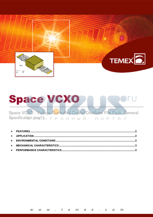 VCXO datasheet - Space VCXO - Voltage Controlled Crystal Oscillator Flat Pack, General Specification (rev1)