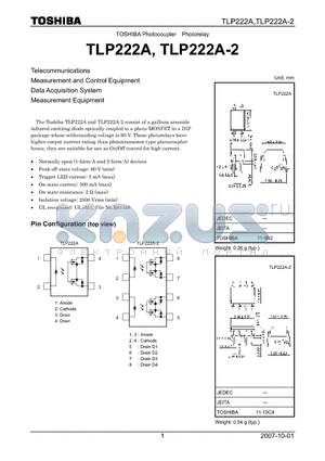TLP222A datasheet - Measurement and Control Equipment