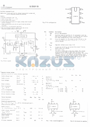U2531B datasheet - Monolithic Integrated Circuit