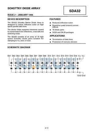 SDA32N20 datasheet - SCHOTTKY DIODE ARRAY