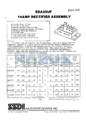 SDA35BUF datasheet - 14 AMP RECITIFIER ASSEMBLY