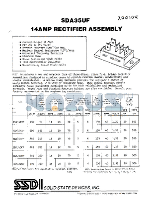 SDA35EUF datasheet - 14 AMP RECITIFIER ASSEMBLY