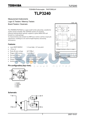 TLP3240 datasheet - Logic IC Testers / Memory Testers