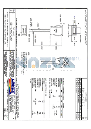 SSI-LXH072YD datasheet - 2.3mm x 7mm RECTANGULAR PANEL INDICATOR LED