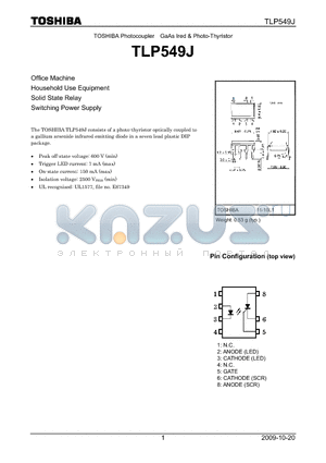 TLP549J datasheet - Office Machine Household Use Equipment Solid State Relay Switching Power Supply