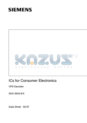SDA5642-6X datasheet - VPS-Decoder
