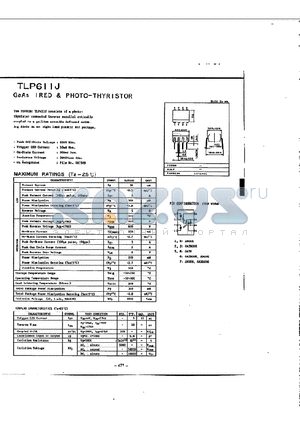 TLP611J datasheet - GaAs IRED & PHOTO-THYRISTOR