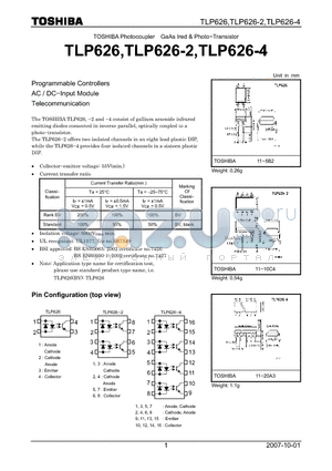 TLP626 datasheet - Programmable Controllers