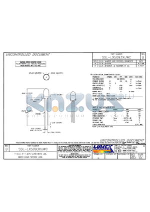 SSL-LX5093XUWC datasheet - SSL-LX5093XUWC