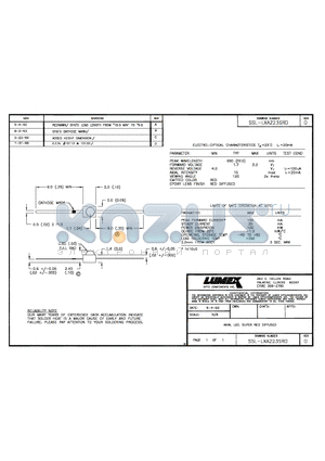 SSL-LXA223SRD datasheet - AXIA LED SUPER  RED DIFFUSED