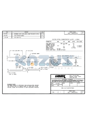 SSL-LXA223YD datasheet - AXIA LED YELOW DIFFUSED