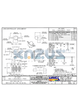 SSL-LXA228GC-TR31 datasheet - 565nm GREEN, AXIAL LED