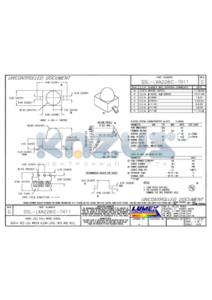 SSL-LXA228IC-TR11 datasheet - AXIAL LED, GULL WING LEADS