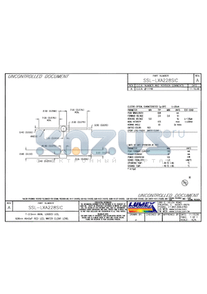 SSL-LXA228SIC datasheet - T-2.5mm AXIAL LEADED LED