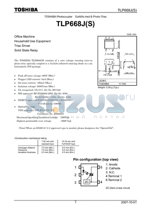 TLP668J_07 datasheet - Household Use Equipment