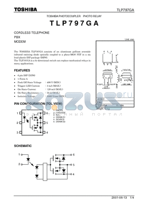 TLP797GA datasheet - TOSHIBA PHOTOCOUPLER PHOTO RELAY