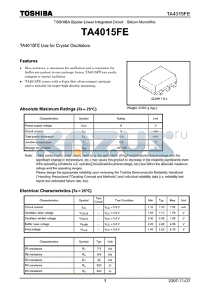 TA4015FE_07 datasheet - Use for Crystal Oscillators