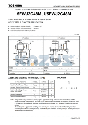 U5FWJ2C48M datasheet - SWITCHING MODE POWER SUPPLY APPLICATON