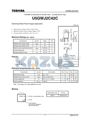 U5GWJ2C42C datasheet - Switching Mode Power Supply Application