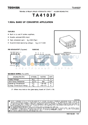 TA4103F datasheet - 1.9GHz BAND UP CONVERTER APPLICATION