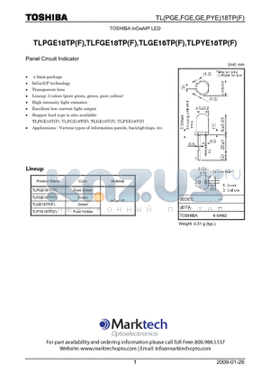 TLPGE18TPF datasheet - Panel Circuit Indicator