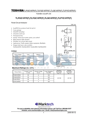 TLPGE19TP datasheet - TOSHIBA InGaAP LED