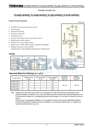 TLPGE19TPF datasheet - Panel Circuit Indicator