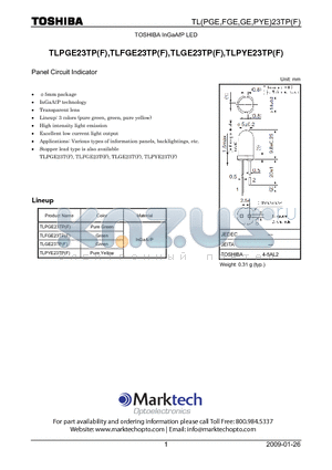 TLPGE23TP_09 datasheet - Panel Circuit Indicator