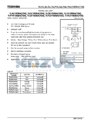 TLPYE1008A datasheet - Panel Circuit Indicator