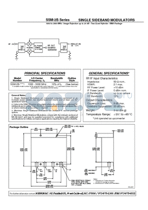 SSM-2B-3000 datasheet - SINGLE SIDEBAND MODULATORS