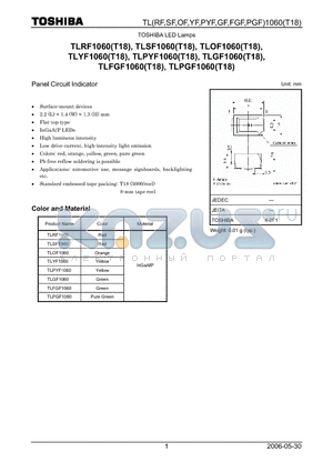 TLPYF1060 datasheet - Panel Circuit Indicator