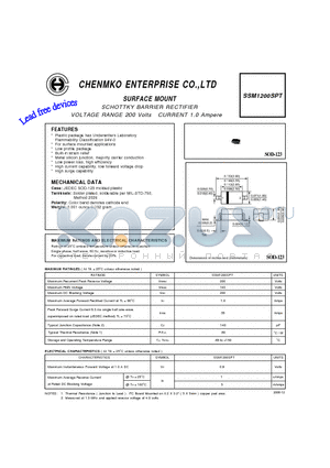 SSM1200SPT datasheet - SCHOTTKY BARRIER RECTIFIER