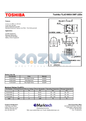 TLRE1005A datasheet - Toshiba TLxE1005A SMT LEDs