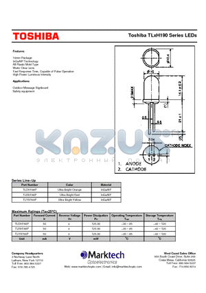 TLRH190P datasheet - Toshiba TLxH190 Series LEDs