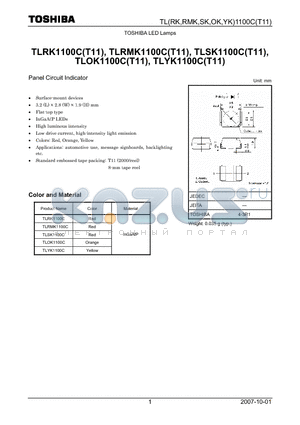TLRK1100C datasheet - Panel Circuit Indicator