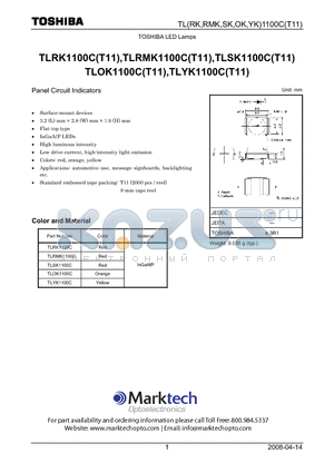 TLRK1100CT11 datasheet - Panel Circuit Indicators