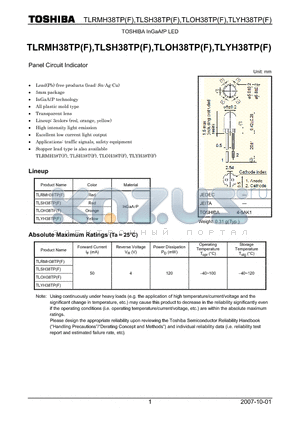 TLRMH38TP datasheet - Panel Circuit Indicator