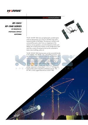 RF-1940 datasheet - HF MANPACK, PORTABLE DIPOLE ANTENNA