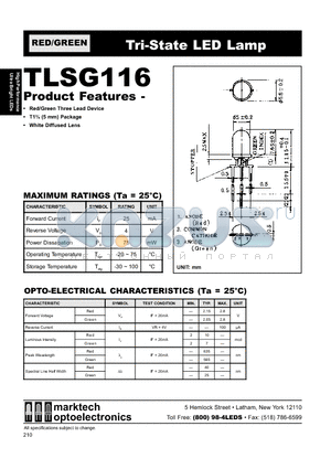 TLSG116 datasheet - Tri-State LED Lamp