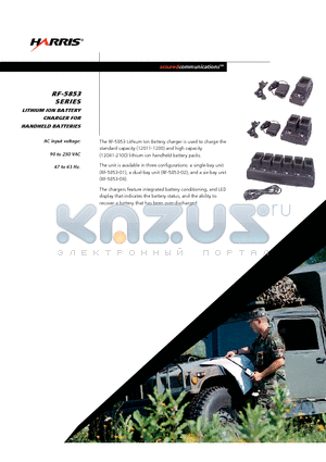 RF-5853 datasheet - LITHIUM ION BATTERY CHARGER FOR HANDHELD BATTERIES