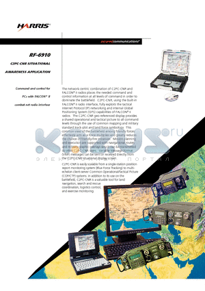 RF-6910 datasheet - C2PC-CNR SITUATIONAL AWARENESS APPLICATION