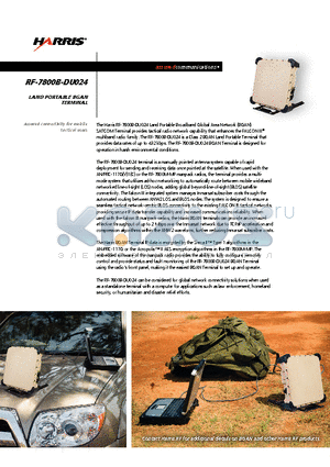 RF-7800B-DU024 datasheet - LAND PORTABLE BGAN TERMINAL