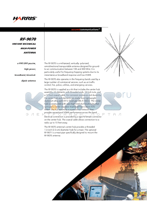 RF-9070 datasheet - VHF/UHF BICONICAL HIGH-POWER ANTENNA