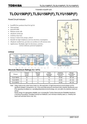 TLSU156PF datasheet - Panel Circuit Indicator