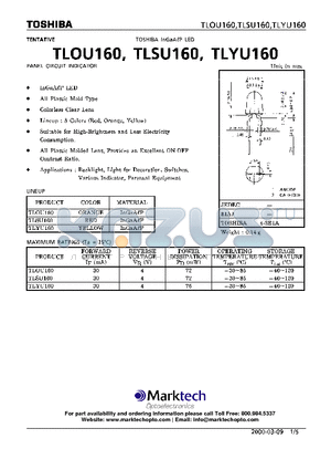 TLSU160 datasheet - PANEL CIRCUIT INDICATOR