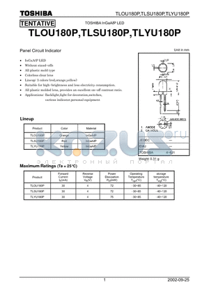 TLSU180P datasheet - TOSHIBA InGaALP LED