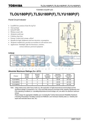 TLSU180PF datasheet - Panel Circuit Indicator