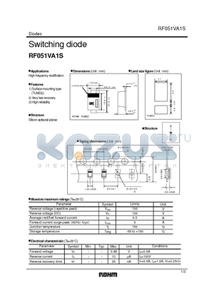 RF051VA1S datasheet - Switching diode