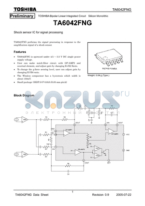 TA6042FNG datasheet - TOSHIBA Bipolar Linear Integrated Circuit Silicon Monolithic