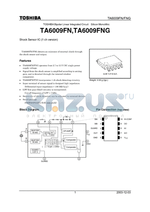 TA6009FNG datasheet - Shock Sensor IC (1 ch version)